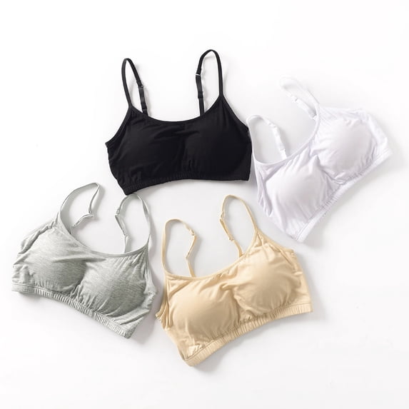 Womens Tank Tops Loose Fit Wireless Yoga with Chest Pad Half Length Tube Top Sports Bra Camisole Tops for Women White L
