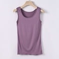 thumbnail image 1 of Womens Tank Tops Plus Size under $5 Sleeveless Solid Color Round Neck Casual Tank Top Purple 5XL, 1 of 5