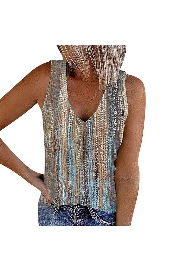 Womens Tank Tops Ribbed Knit Tank Tops Casual Sleeveless Tops V Neck Fitted Shirts Blouse