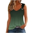 thumbnail image 1 of Womens Tank Tops, Sleeveless Shirts for Women Summer Fashion Loose Fit Ombre Tie Dye V Neck Tanks Tees, 1 of 4