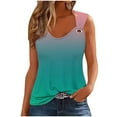 thumbnail image 1 of Womens Tank Tops, Sleeveless Shirts for Women Summer Fashion Loose Fit Ombre Tie Dye V Neck Tanks Tees, 1 of 4
