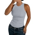 thumbnail image 1 of Womens Tank Tops Sleeveless Tank Top Casual Ribbed Racerback Basic Thick Strap Shirts Tops on Sale, 1 of 5