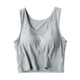 thumbnail image 1 of Womens Tank Tops Solid Thin Sling Camisole With Built In Padded Womens Tops for Daily Inner Layering, 1 of 5
