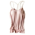thumbnail image 1 of Womens Tank Tops Solid V Neck Backless with Built-in Bra Sleeveless Cami Top, 1 of 3