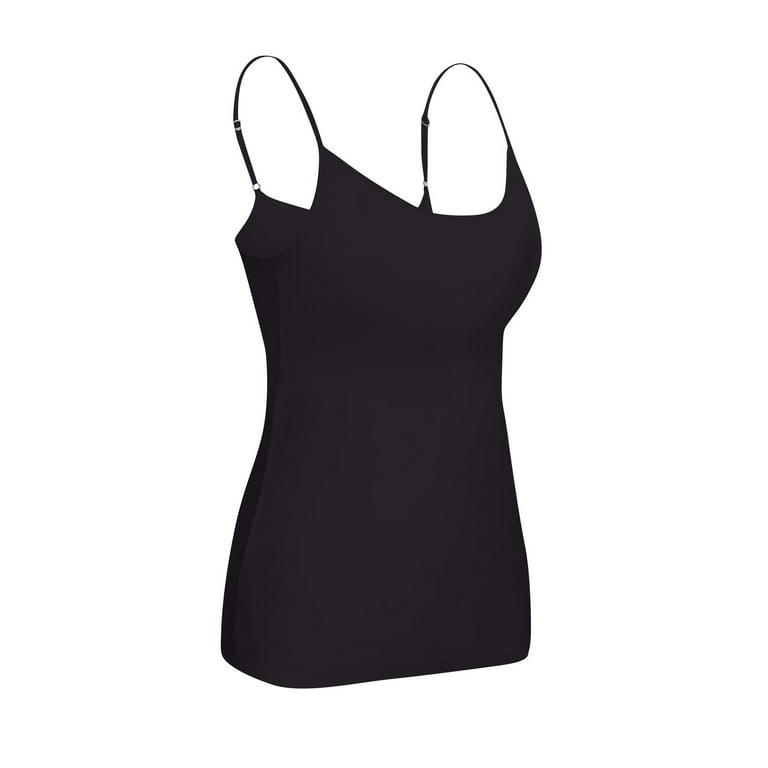 Womens Tank Tops Square Neck Spaghetti Strap Cami Double