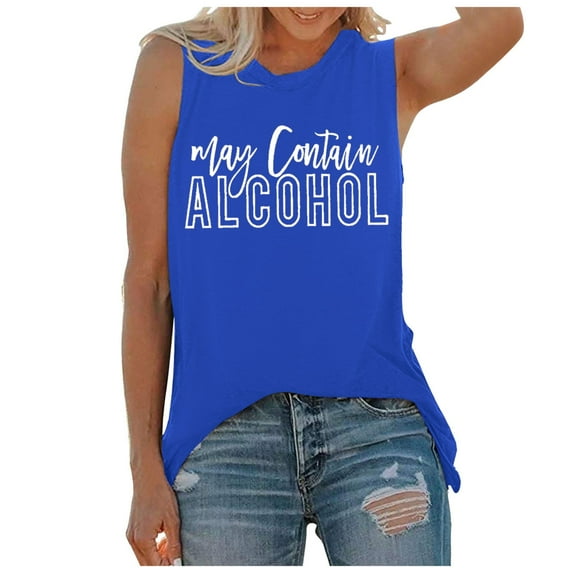 Womens Tank Tops Summer T Shirts Sleeveless Casual Loose Tunic Blouses