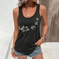 thumbnail image 1 of Womens Tank Tops Summer Turtle Graphic Print Casual Tank Top Crew Neck Summer Womens Cami Black M, 1 of 4