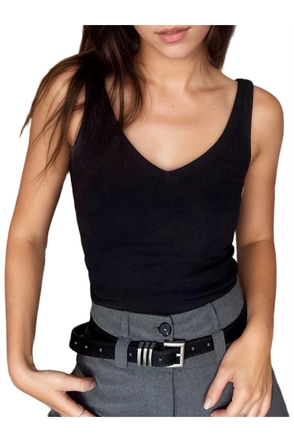 Womens Tank Tops Summer V Neck Workout Cute Summer Basic Sleeveless Yoga Gym Tank Tops