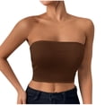 thumbnail image 1 of Womens Tank Tops- Tube Tops for Women Summer Crop Top Basic Casual Bandeau Going Out Strapless Short Shirt, 1 of 4