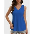 thumbnail image 1 of Womens Tank Tops V Neck Summer Trendy Casual Loose Fit Flowy Sleeveless Shirts, 1 of 6