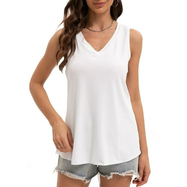 Women's Sleeveless V-Neck Tank Top - High Elasticity Summer Style main image 0