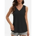 thumbnail image 1 of Womens Tank Tops V Neck Summer Trendy Casual Loose Fit Flowy Sleeveless Shirts, 1 of 6