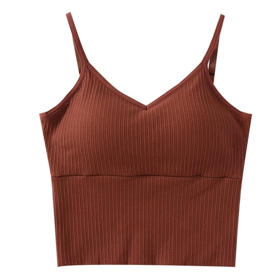 Womens Tank Tops- V Neck Tees for Women, Sleeveless Crop Tops Women, Sexy Cropped Double Layered Tank Top, Women Workout Basic Top