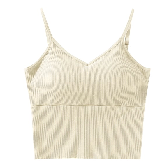 Womens Tank Tops- V Neck Tees for Women, Sleeveless Crop Tops Women, Sexy Cropped Double Layered Tank Top, Women Workout Basic Top