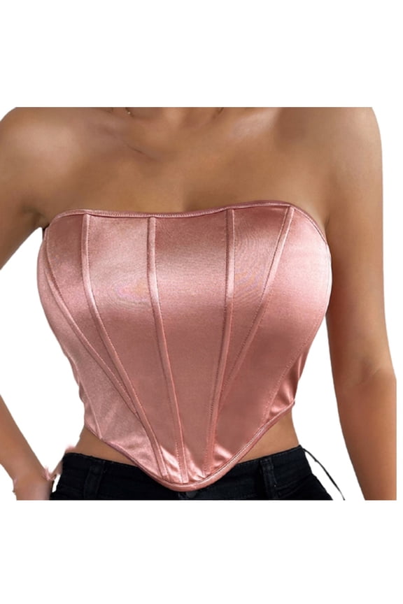 Womens Tank Tops Women's Fashion Solid Slim Backless Tanks Top Short Breast Wrap Vest Vests for Women