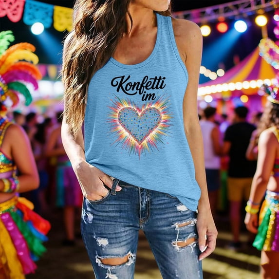 Womens Tank Tops Women's Fashion Casual Sleeveless Layering Tank Camisoles for Women Sky Blue M