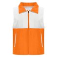thumbnail image 1 of Womens Tank Tops- Women's Lightweight Fishing Vest, Color Block Casual Zip Up Utility Sleeveless Travel Hiking Golf Jackets with Pockets Orange XXXXL, 1 of 5