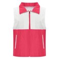 thumbnail image 1 of Womens Tank Tops- Womens Casual Sleeveless Vest Color Block Fashion Lapel Collar Zipper Breathable Lightweight Fishing Vest Jacket Hot Pink M, 1 of 5