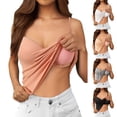thumbnail image 1 of Womens Tank Tops with Built in Bra Ribbed Camisole Tops Summer Adjustable Spaghetti Strap Shelf Bras Tanks Spring Summer Clothes Pink, Size L, 1 of 8