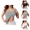 thumbnail image 1 of Womens Tank Tops with Built in Bras Lightweight Breathable Spaghetti Strap Stretchy Fitted Padded Camisole Tops Basic Tanks, 1 of 5
