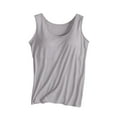 thumbnail image 1 of Womens Tank Tops with Built in Bras Padded Basic Solid Summer Casual Tops Yoga Athletic Stretch Comfort Camisole, 1 of 2
