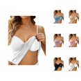 thumbnail image 1 of Womens Tank Tops with Built in Bras Soft Lightweight V Neck Racerback Spaghetti Strap Fitted Padded Camisole Tops, 1 of 5
