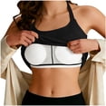 thumbnail image 1 of Womens Tank Tops with Shelf Bra Ribbed Crop Tees Halter Neck Backless Yoga Workout Camisole Summer Shirt (S, Black), 1 of 6