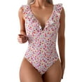 thumbnail image 1 of Womens Tankini Bathing Suits Color Blocked Bikini Piece Spaghetti Strap Womens Summer Tops,Light Purple,L, 1 of 8