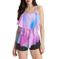 thumbnail image 1 of Womens Tankini Set with Boyshorts Tummy Control Two Piece Swimsuit Flowy Tankini Top with Bottoms Performance Athletic Bathing Suit, 1 of 8