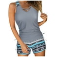 Womens Tankini Swimsuits Tummy Control Two Piece Plus Size Vintage