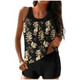 thumbnail image 1 of Womens Tankini Swimsuits with Shorts Two Piece Tummy Control Bathing Suits High Neck Swimwear, 1 of 6