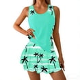 thumbnail image 1 of Womens Tankini Swimsuits with Skirts Two Piece Hawaiian Bathing Suits Racerback Modest Beach Summer Swimwear(Mint Green 2XL), 1 of 5