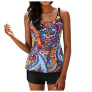 YAOHUA Womens Tankini Top Tankini with Underwire Bra Support Plus Size Tankini Plus Size Swimsuit Coverups Women Tankini Swimsuits 2 Piece Plus Size Swimsuit For Women Tankini