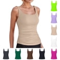 thumbnail image 1 of Womens Tankini Tops Sporty Adjustable Wide Straps Bathing Suit Top Minimalist Push Up Swim Tops No Bottom, 1 of 7