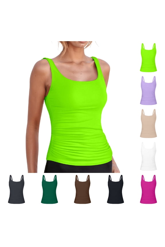 Womens Tankini Tops V Neck Triangle Swim Bathing Suit Athletic Swimwear Swim Top Only