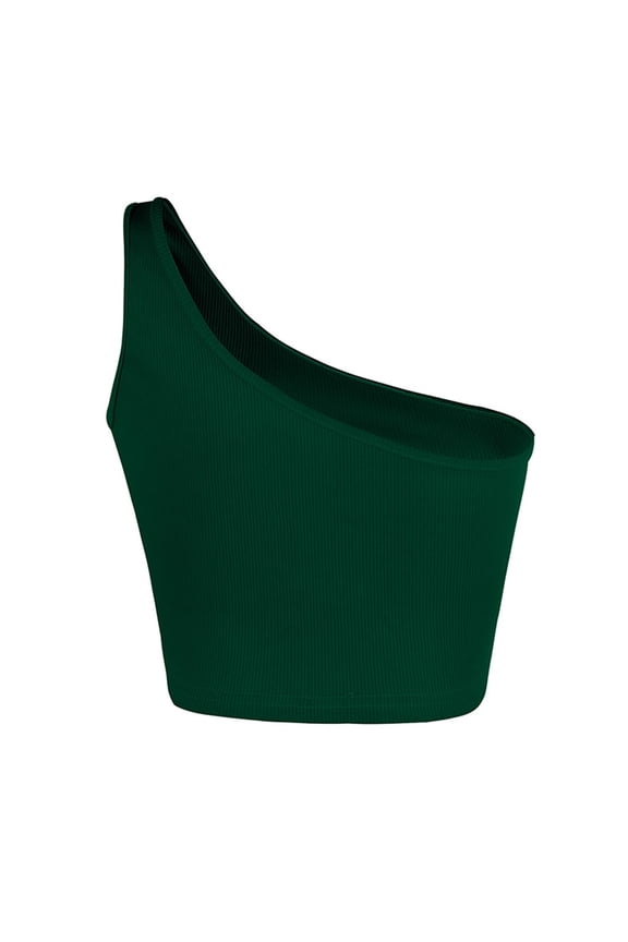 Womens Tanks Low Cut Off Shoulder Crop Halter Neck Top Breathable Womens Cami Green XXL