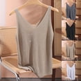 thumbnail image 1 of Womens Tanktops Fashion Women's Summer Sleeveless V-Neck Solid Camisoles Tank Tops Black Free Size, 1 of 3