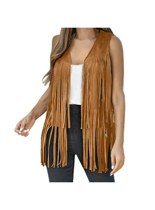 Brown Fringe Vest