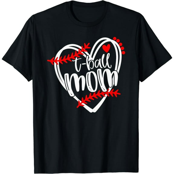 Womens Tball MOM, T ball Tshirt, Girls T-ball Heart