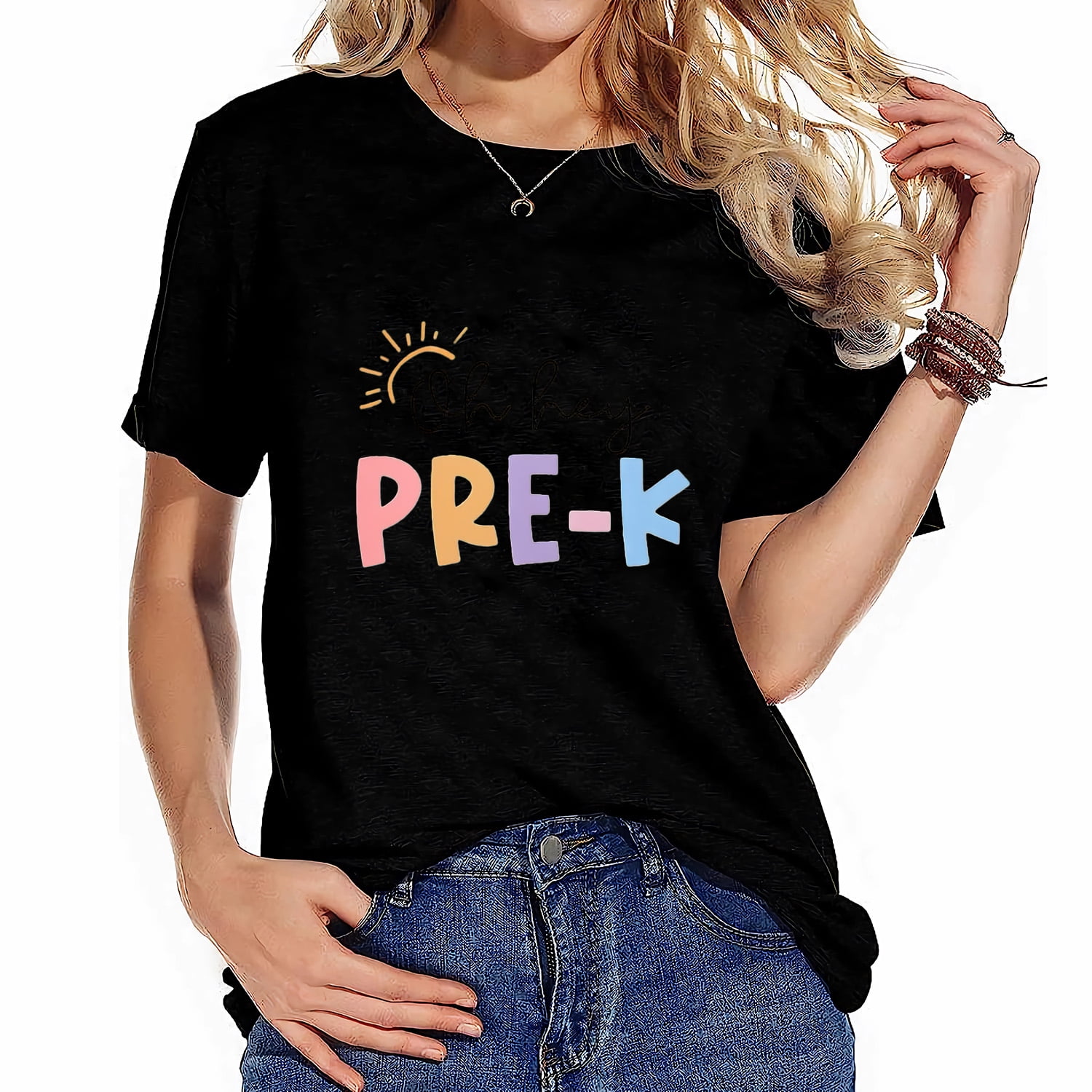 Womens Preschool Teacher T-Shirt Pre-K Teachers Shirt Womens Preschool Teacher T-Shirt Pre-K Teachers Shirt