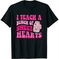 thumbnail image 1 of Womens Teacher Valentines Day Funny I Teach A Bunch Of Sweet Hearts T-Shirt White 4X-Large, 1 of 5