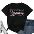 thumbnail image 1 of Womens Teachers Can Do Virtually Anything T-Shirt Black 4X-Large, 1 of 5