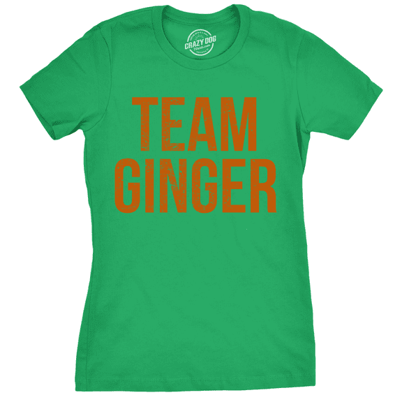 Womens Team Ginger T Shirt Funny Cute Red Head St Saint Patricks Day Green Tee Womens Graphic Tees