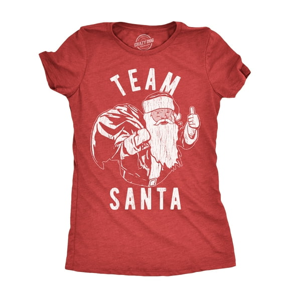 Womens Team Santa T Shirt Funny Xmas Party St Nicholas Lovers Joke Tee for Ladies Womens Graphic Tees