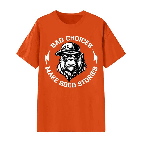 Womens Tee Graphic Print Short Sleeve Crew Neck Soft Basic Womens Golf Shirt,Orange,XL