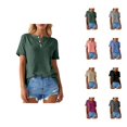 thumbnail image 1 of Womens Tees Short Sleeve Crewneck Oversized T Shirts Casual Loose Fit Lightweight Summer Tops Everyday Outfit, 1 of 5