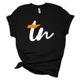 thumbnail image 1 of Womens Tennessee Tshirt Football TN Orange State T Team Color Tennessee VS. Alabama Short Sleeve T-shirt Graphic Tee-Black-large, 1 of 4
