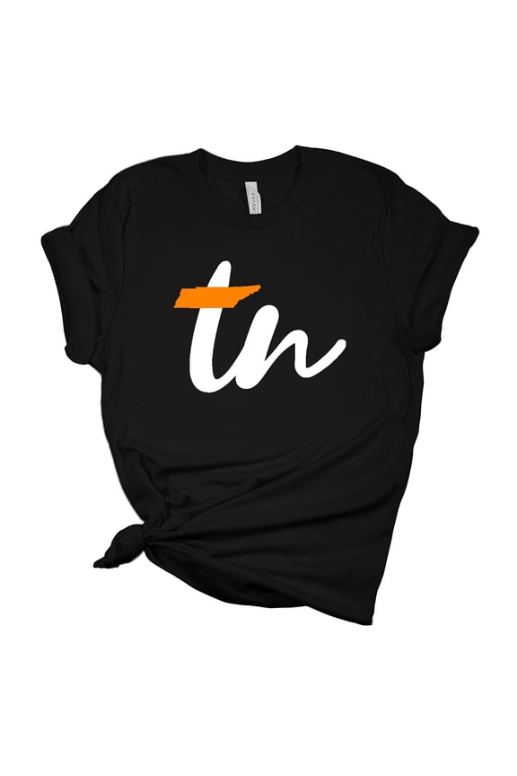 Womens Tennessee Tshirt Football TN Orange State T Team Color Tennessee VS. Alabama Short Sleeve T-shirt Graphic Tee-Black-small