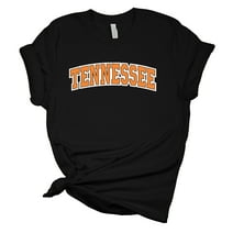Womens Tennessee Tshirt Football TN Orange Team Name T Knoxville Tennessee Game Day Short Sleeve T-shirt Graphic Tee-Black-large