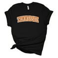 thumbnail image 1 of Womens Tennessee Tshirt Football TN Orange Team Name T Knoxville Tennessee Game Day Short Sleeve T-shirt Graphic Tee-Black-small, 1 of 4